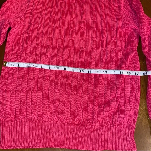 SOLD Ralph Lauren Hot Pink Sweater - Picture 9 of 11
